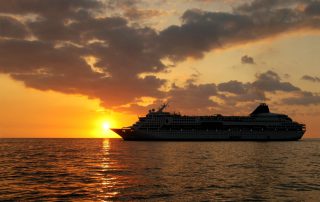 Cruise Ship at Sunset